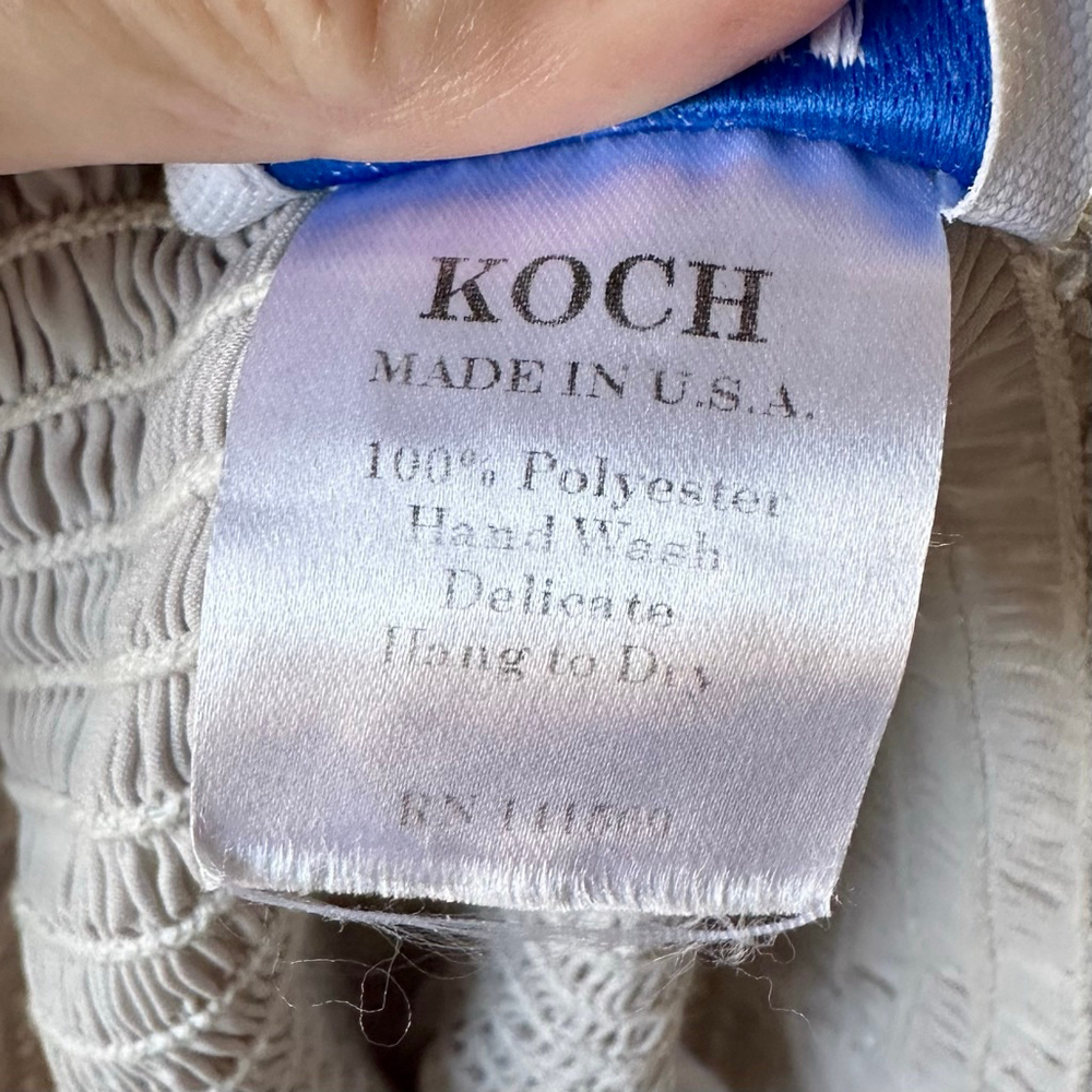 Women's KOCH Light Gray Smocked Waist Silky Shorts S - Picture 5 of 5